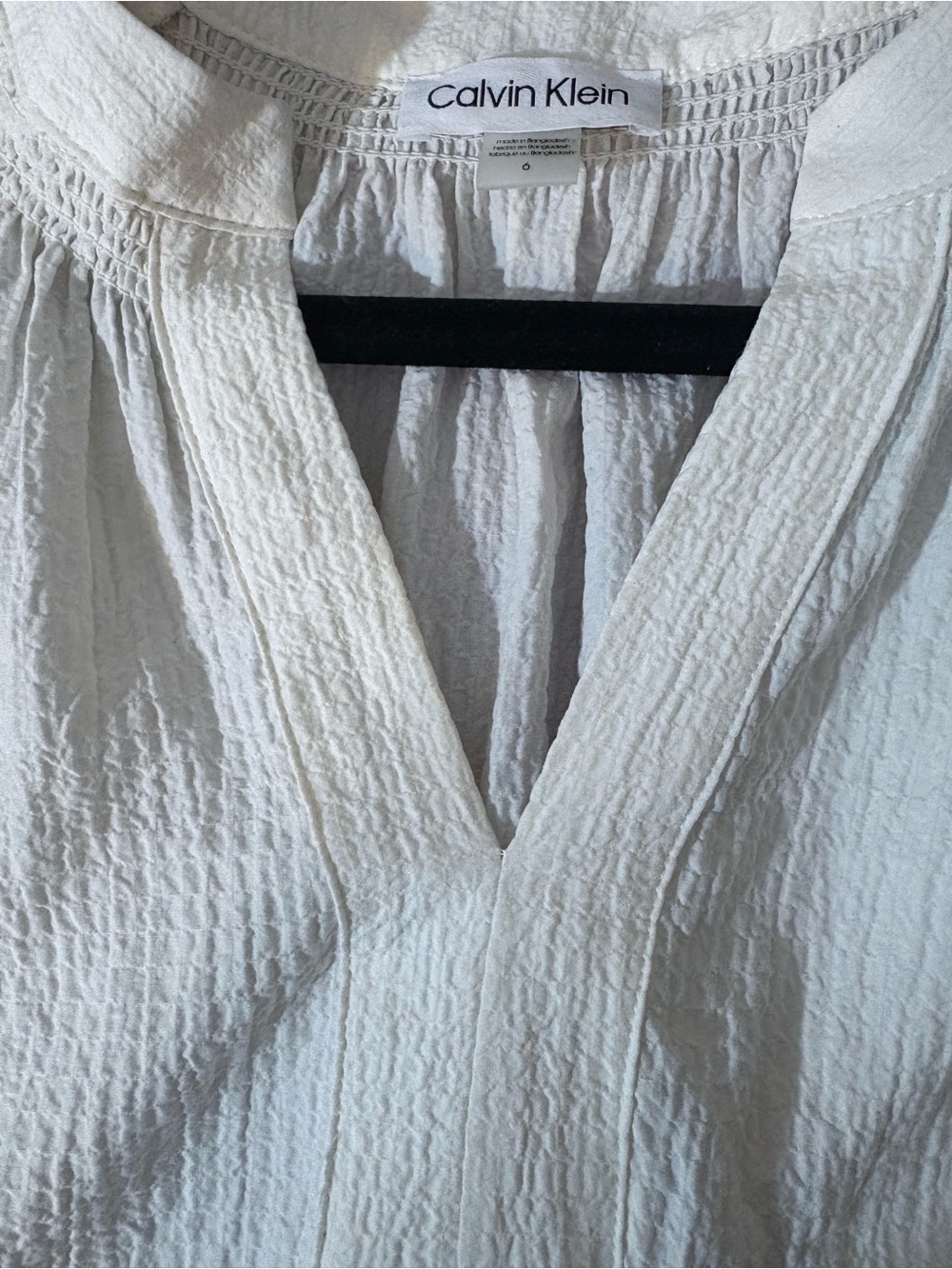Calvin Klein Cream Tiered Midi Dress with Flutter Sleeves - Picture 4 of 7